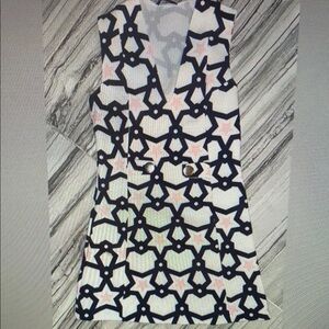 Zara Black and White Patterned Mini Dress